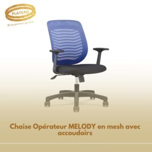 Chaise Opérateur MELODY en mesh avec accoudoirs