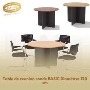 Table de reunion ronde BASIC Diamétre: 120 cm