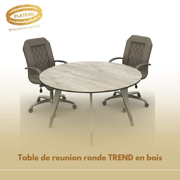 Table de reunion ronde TREND en bois