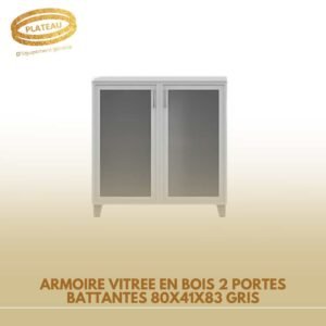 L'armoire vitrée à 2 portes battantes (80x41x83 cm)