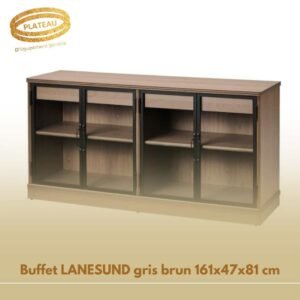 Buffet LANESUND gris brun 161x47x81 cm