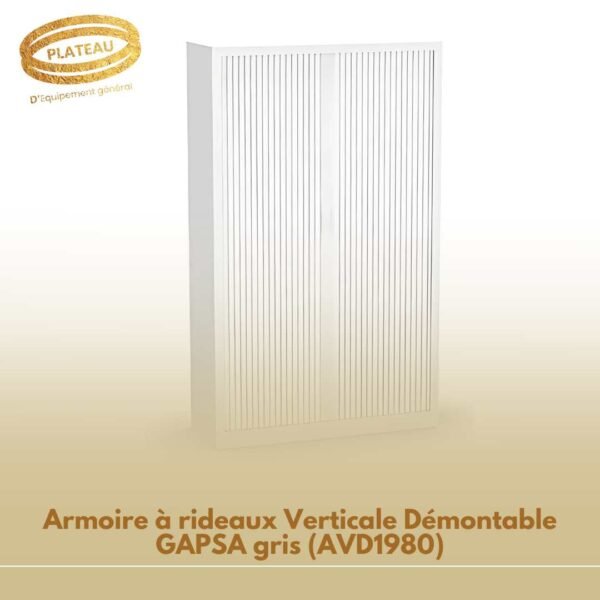 Armoire à rideaux Verticale Démontable GAPSA gris (AVD1980)