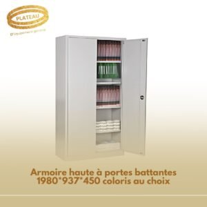 Armoire haute à portes battantes 1980*937*450 coloris au choix