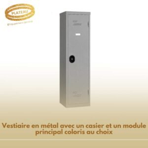 Vestiaire en métal avec un casier et un module principal coloris au choix