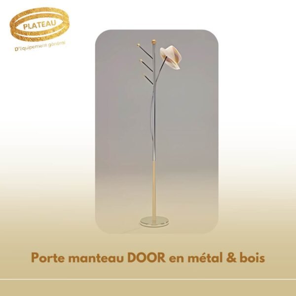 Porte manteau DOOR en métal & bois