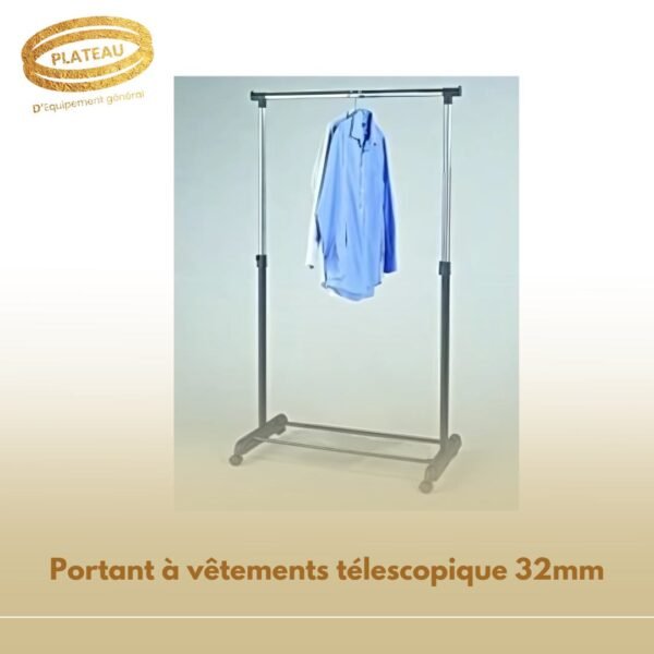 Portant à vêtements télescopique 32mm