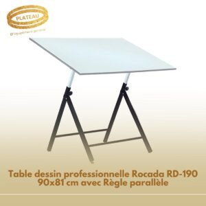 Table dessin professionnelle Rocada RD-190 90x81 cm avec Règle parallèle