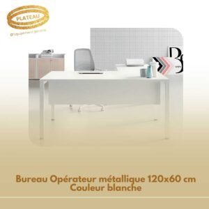Bureau Opérateur métallique 120x60 cm Couleur blanche