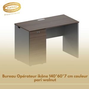 Bureau Opérateur ikône 140*60*7 cm couleur pari walnut