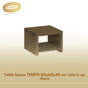 Table basse TEMPO 60x60x45 cm coloris au choix