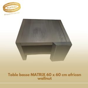 Table basse MATRIX 60 x 60 cm african wallnut