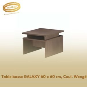 Table basse GALAXY 60 x 60 cm, Coul. Wengé