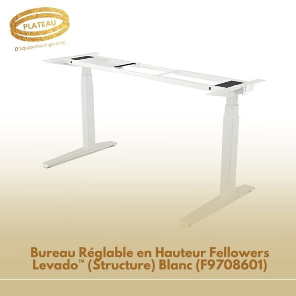 Bureau Réglable en Hauteur Fellowers Levado™ (Structure) Blanc (F9708601)