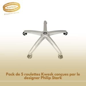 Pack de 5 roulettes Kwesk conçues par le designer Philip Stark