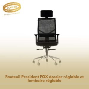 Fauteuil President FOX dossier réglable et lombaire réglable