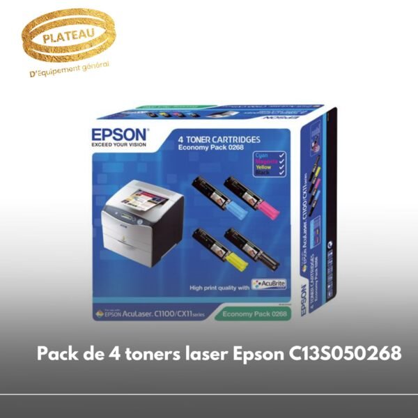 Pack de 4 toners laser Epson C13S050268
