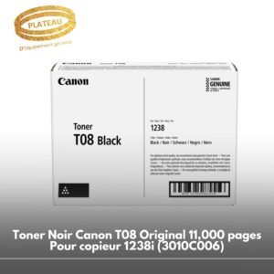 Toner Noir Canon T08 Original 11,000 pages Pour copieur 1238i (3010C006)