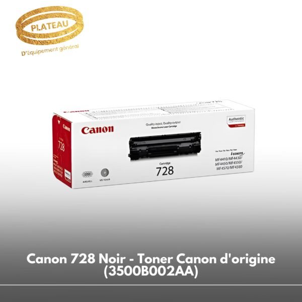 Canon 728 Noir - Toner Canon d'origine (3500B002AA)